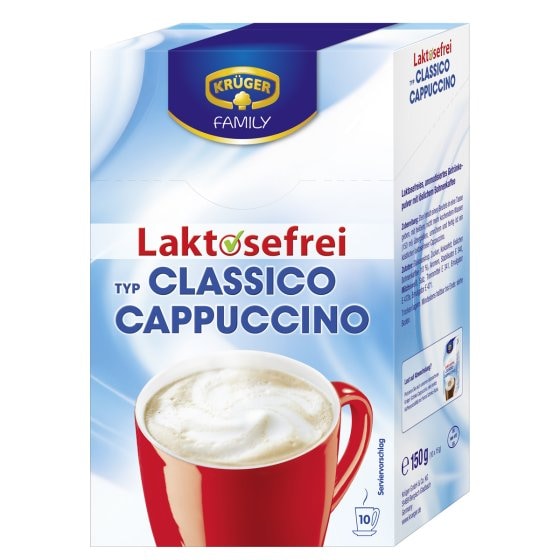 Krüger Cappuccino Classico laktosefrei Getränkepulver 10x15g 150g 