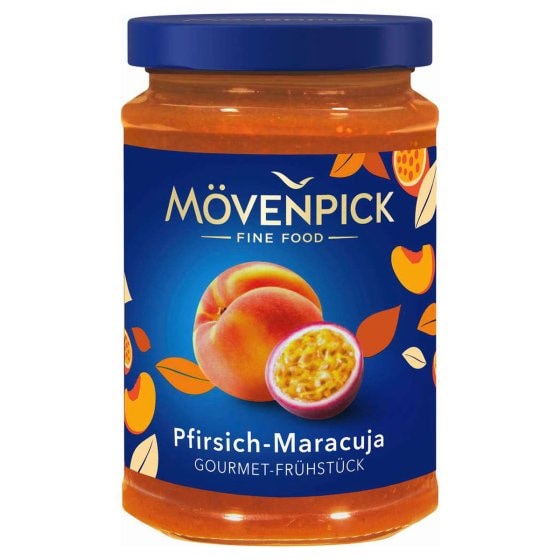 Mövenpick Pfirsich Maracuja Gourmet Frühstück Fruchtaufstrich 250g 