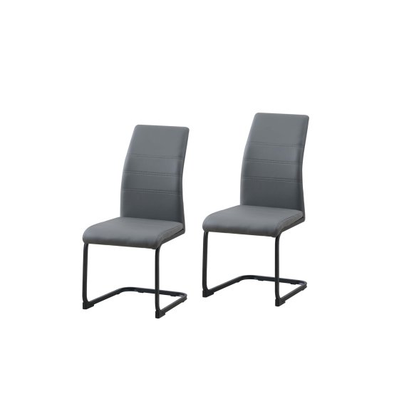 Schwingstuhl 2er Set PU grau SallyP 