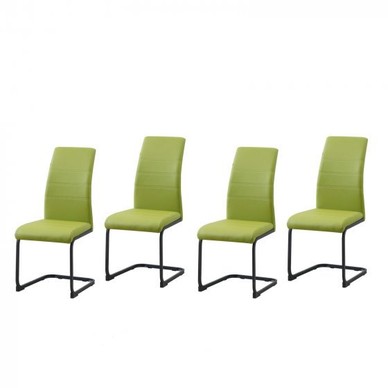 Schwingstuhl 4er Set PU grün SallyP 