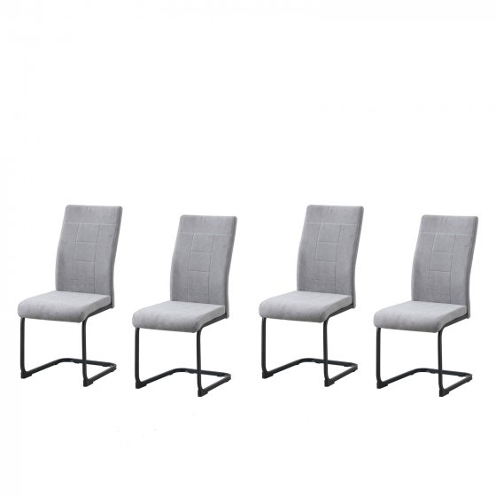 Schwingstuhl 4er-Set Grau LennyP 