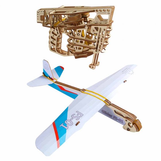 Holzmodell Flugzeugstarter 