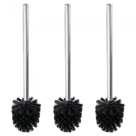 WC-Bürste mit Edelstahlstiel Matt 3er Set, Ø 8 x 35 cm 