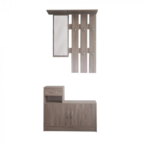 Garderobenpaneel mit Schuhschrank Thekla Sonoma