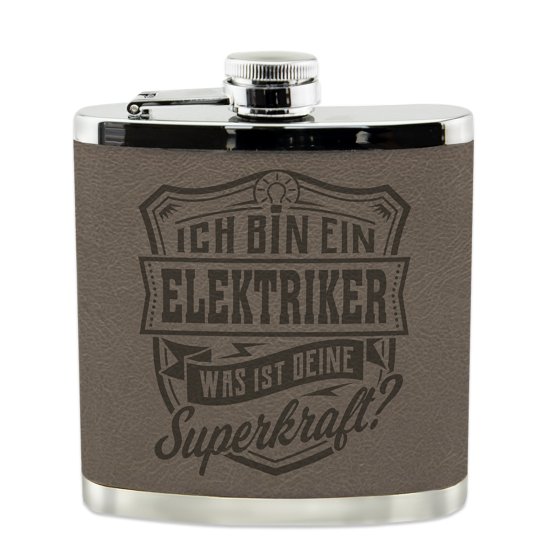 Echter Kerl Flachmann Elektriker 