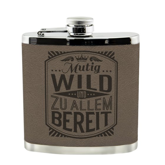 Echter Kerl Flachmann mutig 