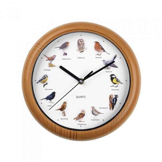 Wanduhr mit Vogelstimmen