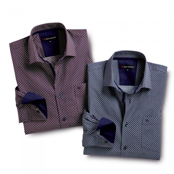 Aktuel."Milano"  Druckhemd, SET 3XL | Rot#Blau