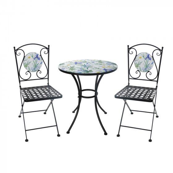 Tisch und 2 Stühle Celia Lilie 