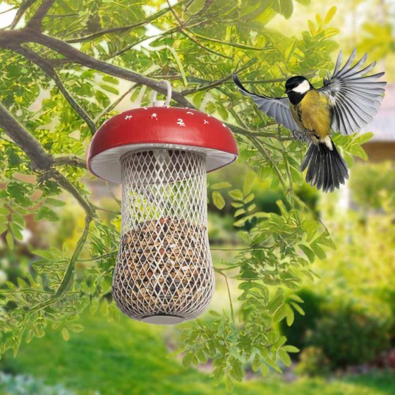 Vogelfutterstation Fliegenpilz