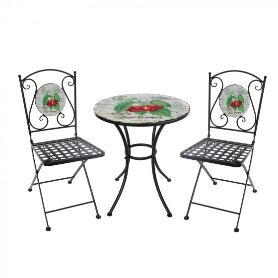 Tisch und 2 Stühle Celia Kirschen 