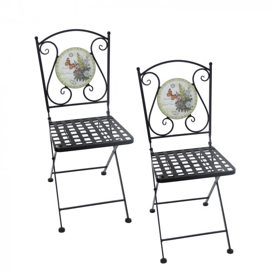 Gartenstühle 2 Stück Celia Schmetterling 