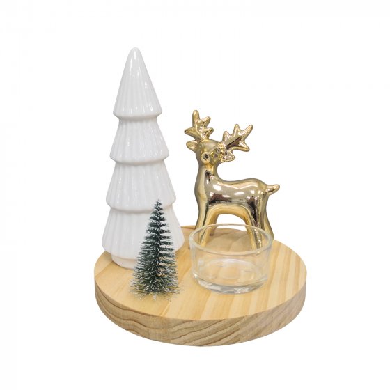 Teelichthalter Winterwald