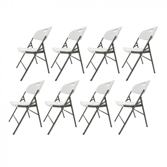 Klappstuhl 8 Stück Weiß 