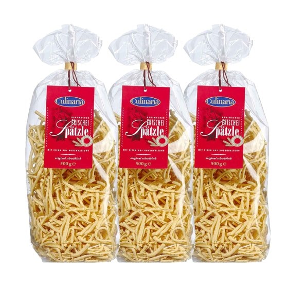 Culinaria Königsspätzle aus Hartweizengriess und Ei 500g 3er Pack 