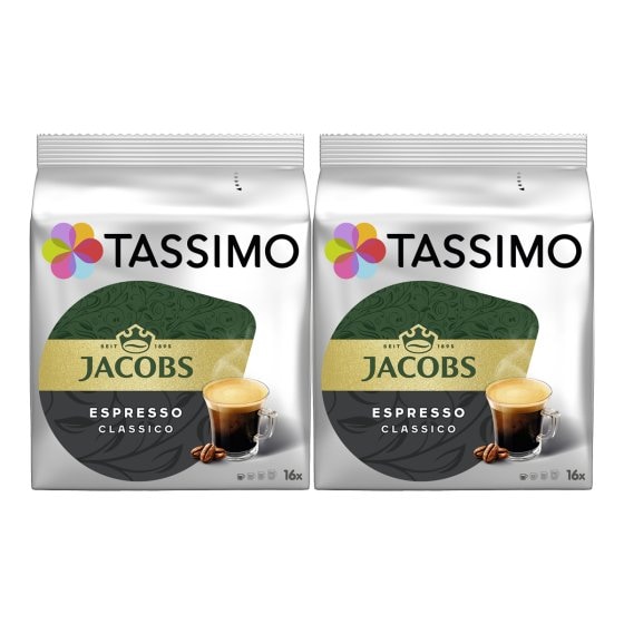 Tassimo Jacobs Espresso Röstkaffee gemahlen in Kapseln 118g  2er Pack 