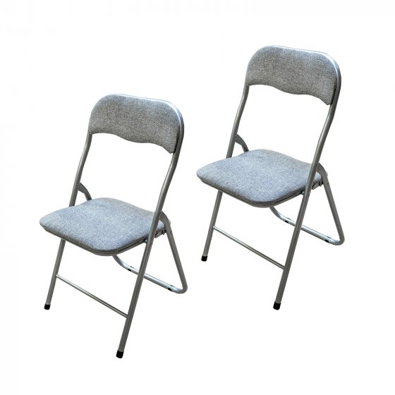 Klappstuhl 2er Set Dima Fabric Grau 
