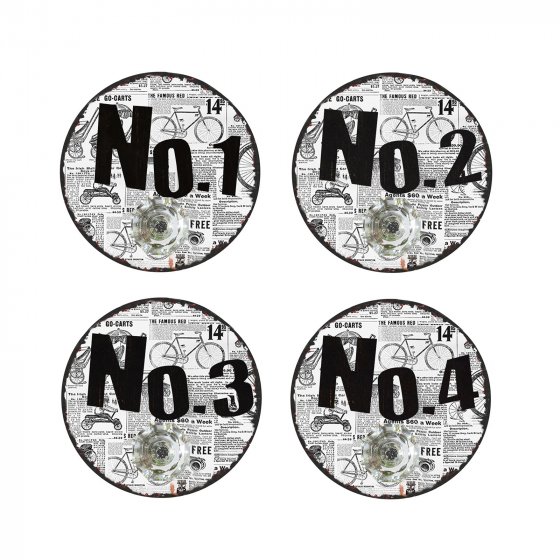 Wandhaken 4-teiliges Set Nummer 