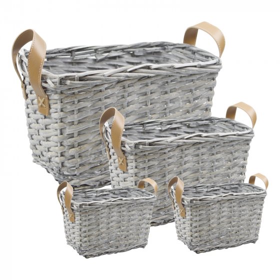 Korbset 4-teilig Weidenkorb 