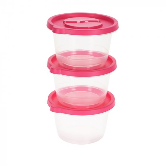Vorratsdosen-Set, 3-teilig pink 