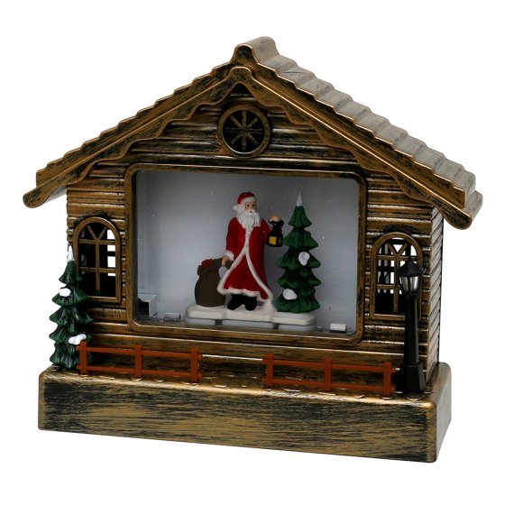 LED Haus mit Santa 