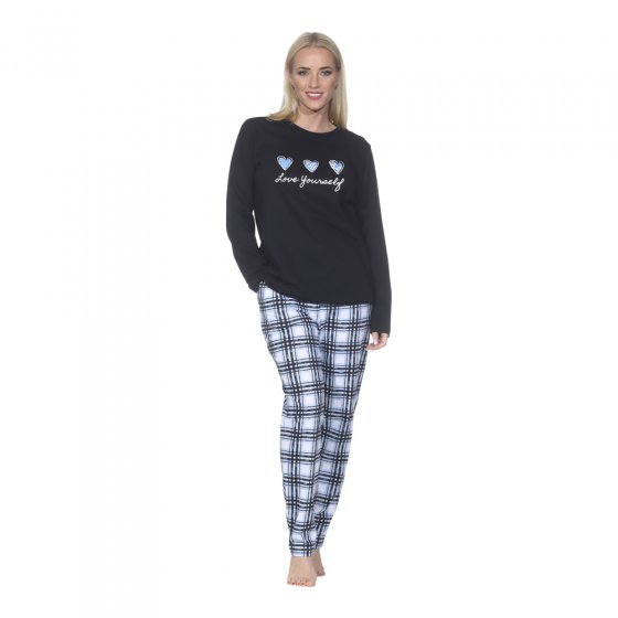 Pyjama 48/50 | Dunkelgrau#Hellblau