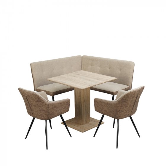Sitzgruppe Taupe/Antikbraun Joschka