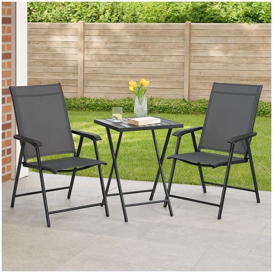2er Set moderner Gartenstühle mit 5-fach verstellbarer Rückenlehne 