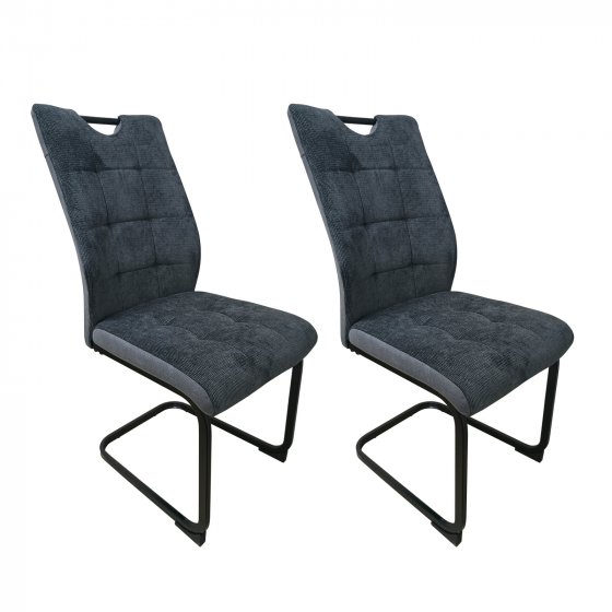 Schwingstuhl Mateo Grau 2er-Set 