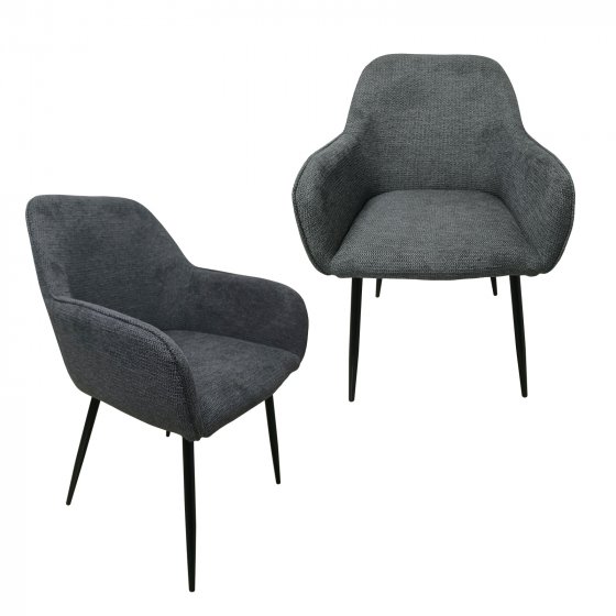 Stuhl Albany Waffle Grau 2er-Set 