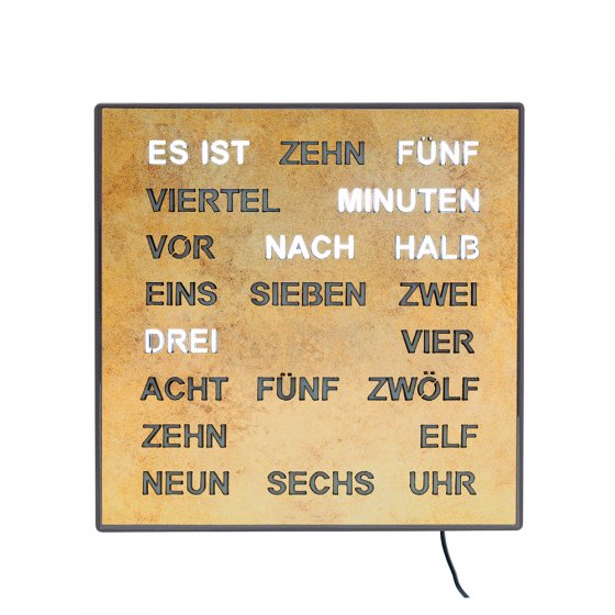 Elegante Wortuhr 