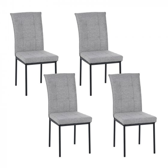 Stuhl Matthew Hellgrau 4er-Set 