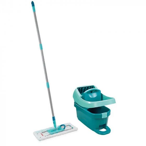 Leifheit Bodenwischer Wischtuchpresse Profi XL Set Flachwischer 42 cm mit Eimer und Presse 