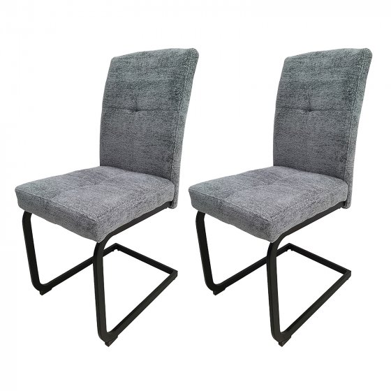 Schwingstuhl 2er Set Kinsey Grau 