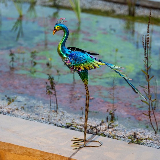 LED-Solar Gartendeko, Pfau 