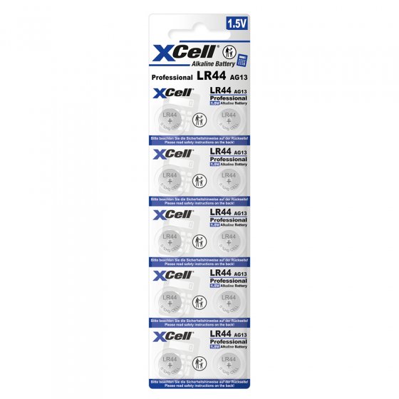 Knopfzellen LR44 im 10er-Pack 