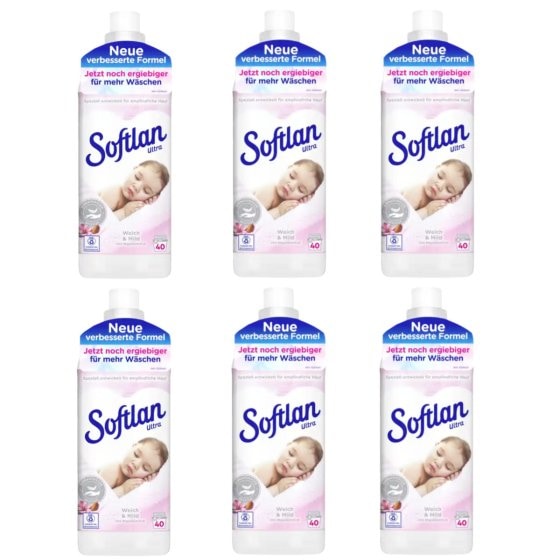 Softlan Weich und Mild Sensitive für empfindliche Haut 1000ml 6er Pack 