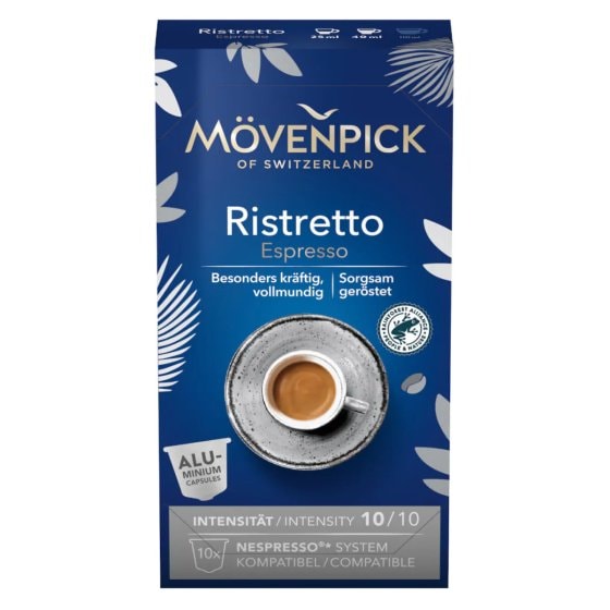 Mövenpick Kaffeekapseln RISTRETTO ESPRESSO in Alukapseln 55g 