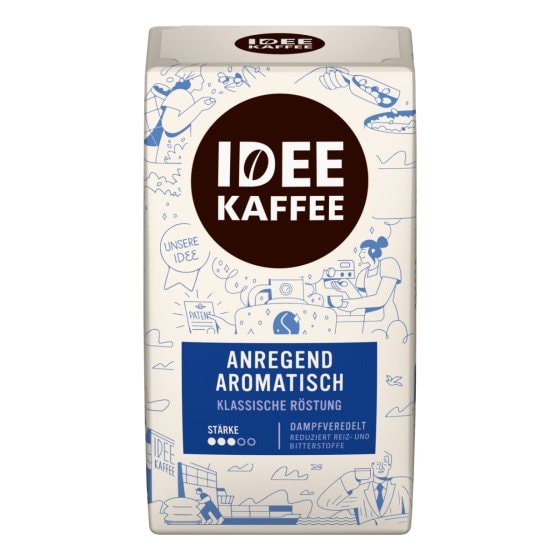 Idee Kaffee Classic mit mildem Genuss gemahlen mit Koffein 500g 