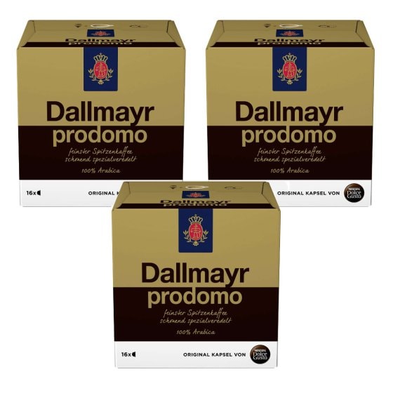 Nescafe Dolce Gusto Dallmayr Prodomo Arabica 16 Kaffekapseln 3er Pack 