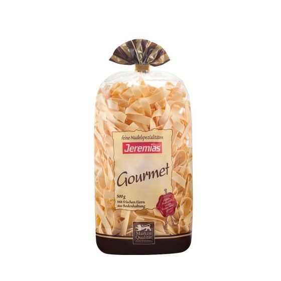 Jeremias Bandnudeln 8mm gewalzt Gourmet mit frischen Eiern 500g 