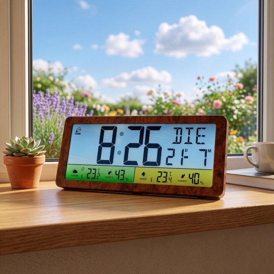 Funkgesteuerte Wetterstation mit XXL-Farbdisplay 