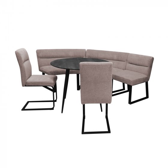 Sitzgruppe mit Eckbank 2 Stühlen 1 Eckbankverlängerung und Tisch Cappurro 