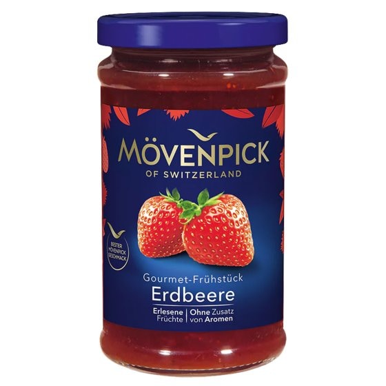Mövenpick Erdbeere Gourmet Frühstück Fruchtaufstrich aromatisch 250g 