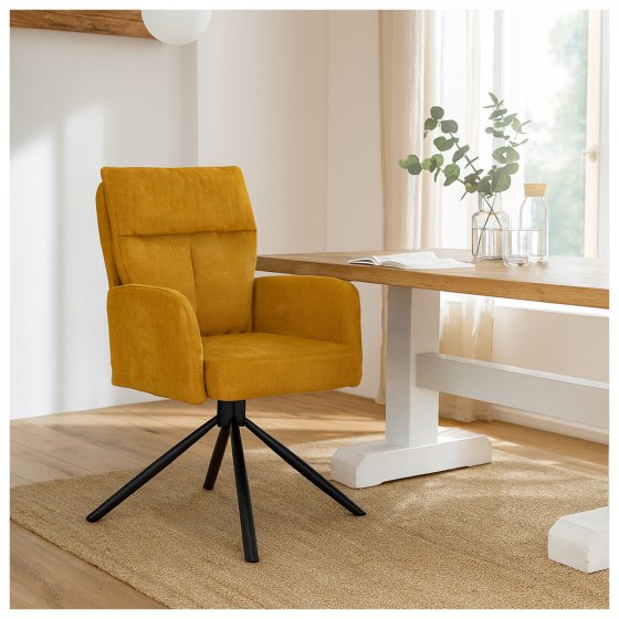 Esszimmerstuhl Kyra Gelb 2er-Set 