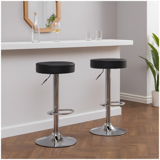 Moderner Barhocker im 2er Set höhenverstellbar und komfortabel 