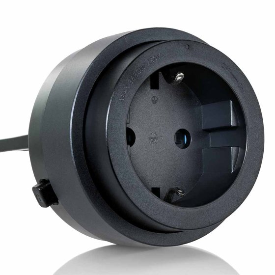 Steckdosenadapter für Stromschienensystem, schwarz 