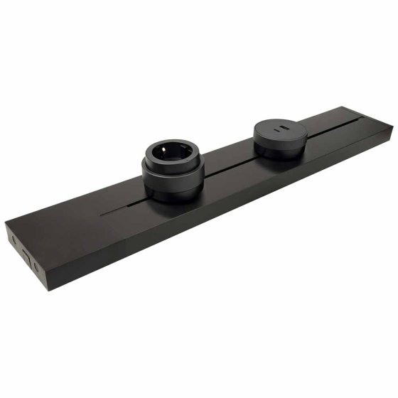Modulares Stromschienensystem, schwarz, 50 cm 