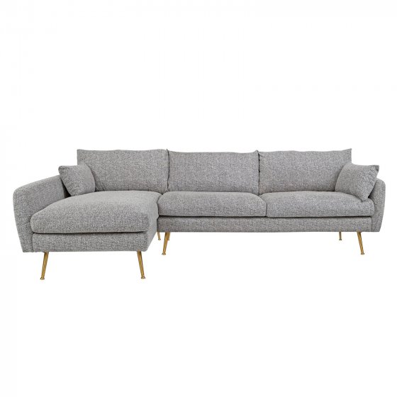 Ecksofa Antonius Webstoff Grau links