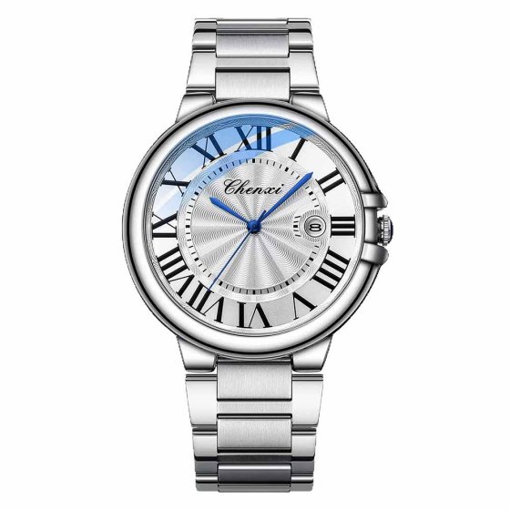 Herrenuhr mit blauen ZEigern 